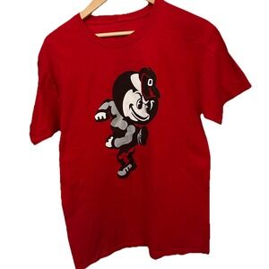 Ohio State University Men's M Champion Mascot Brutus Buckeye Graphic T Shirt-148